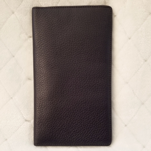 Levenger Other - Levenger Men's Long Black Pebbled Leather Wallet/Card Holder, NWOT